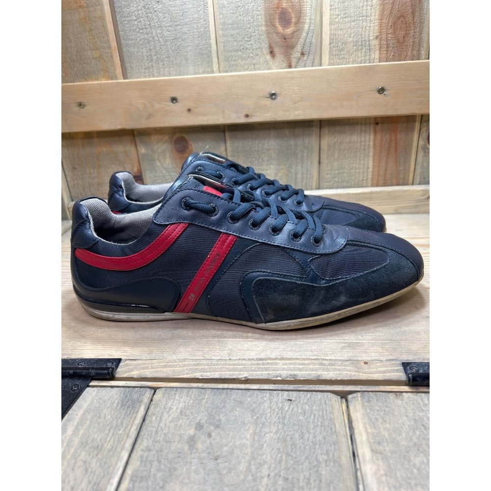 Hugo Boss Orange Mens EU46 US13 Blue Red Suede & Textile Sneakers